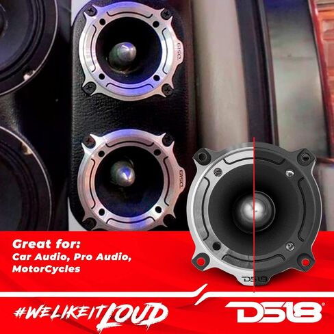 DS18 Car Speakers Bundle - 2X 6.5 Midrange Loudspeakers with Bullet and 2X 3 Super Bullet Tweeters - Complete Car Audio Package for Your Car Stereo Sound System in Saudi Arabia