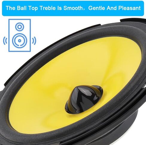 2pcs Full Range Frequency Car Audio Speaker Heavy Mid-bass Ultra-Thin Modified Speaker Non-Destructive Installation (6 Inch) in Saudi Arabia
