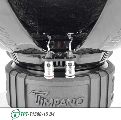 Timpano 10" Sub D4 1500 Watts Max Power Dual 4 Ohm, 10 Inch Car Subwoofer 16 mm Xmax, TPT-T1500-10 D4, 2.6 in Voice Coil, Double Stacked Magnet Sub Woofer for Car Audio Systems (Single) in Saudi Arabia