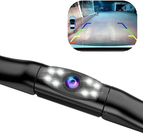 كاميرا احتياطية للوحة الارقام من واي اي دي ام، كاميرا خلفية HD للرؤية الليلية والرؤية الخلفية مقاومة للماء للرؤية الخلفية للسيارة بزاوية 170 درجة رؤية مثالية مع 8 مصابيح LED in Kuwait