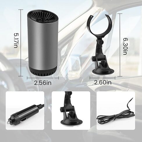 قابس سخان السيارة لازالة الضباب واذابة الجليد 12 فولت 150 واط دوران 360 درجة مروحة تبريد كهربائية محمولة للسيارة مع كوب شفط لجميع السيارات in Kuwait