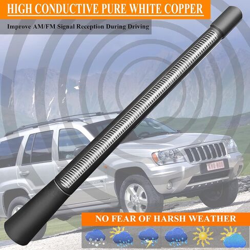 7 Inch Antenna Replacement for Jeep Grand Cherokee (1999-2004), Jeep Grand Cherokee Antenna, Flexible Rubber Antenna Mast in Saudi Arabia