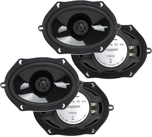 2 Pairs of Rockford Fosgate P1572 5x7" Punch Series 2-Way Coaxial Car Speakers in Saudi Arabia