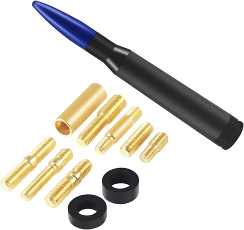 2PCS Vehicle Antenna Mast Car Truck Antenna Replacement Stubby Bullet Style Antenna Mast for Ford F Series Super Duty Ranger Explorer Dodge RAM 1500 2500 3500 Heavy Duty Classic Pickup Truck (Black) in Saudi Arabia