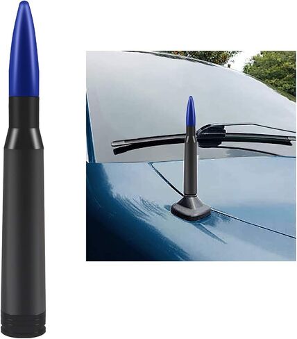 2PCS Vehicle Antenna Mast Car Truck Antenna Replacement Stubby Bullet Style Antenna Mast for Ford F Series Super Duty Ranger Explorer Dodge RAM 1500 2500 3500 Heavy Duty Classic Pickup Truck (Black) in Saudi Arabia