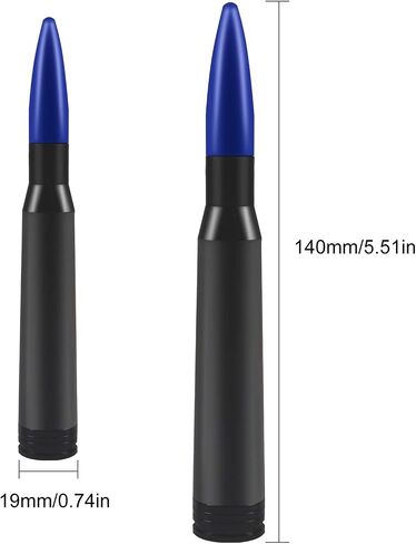2PCS Vehicle Antenna Mast Car Truck Antenna Replacement Stubby Bullet Style Antenna Mast for Ford F Series Super Duty Ranger Explorer Dodge RAM 1500 2500 3500 Heavy Duty Classic Pickup Truck (Black) in Saudi Arabia