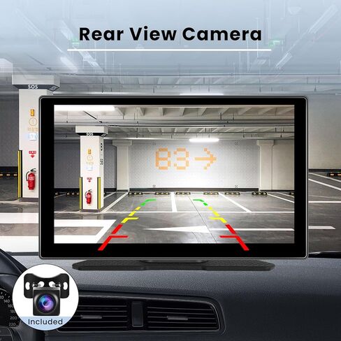 Hikity Portable Wirless Apple Carplay، شاشة لمس 9 بوصة للعب السيارة مع كاميرا احتياطية Carplay Android شاشة تلقائية للسيارة مع نظام ملاحة GPS مزدوج بلوتوث مرآة رابط دعم TF بطاقة AUX FM in Saudi Arabia