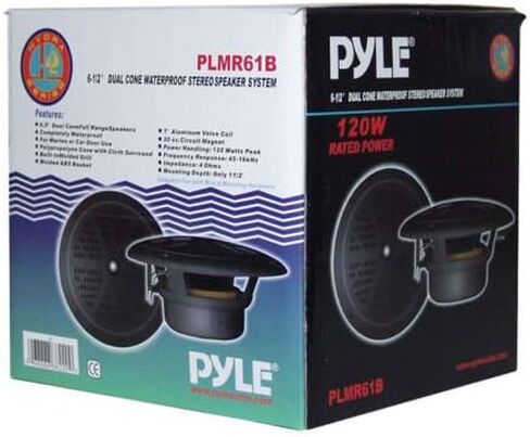 4 New PYLE PLMR61B 6.5" 240W Marine/Boat Dual Cone Waterproof Speakers Two Pair in Saudi Arabia