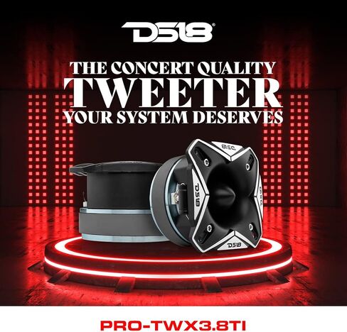 DS18 PRO-TWX3.8TI 3.8" Super Bullet Compression Tweeter with 1.5" Titanium Voice Coil 500 Watts 108 dB Extremely Loud - Pro Car Audio Sound System Bullet Tweeter - 1 Tweeter in Saudi Arabia