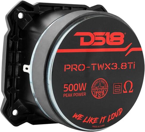 DS18 PRO-TWX3.8TI 3.8" Super Bullet Compression Tweeter with 1.5" Titanium Voice Coil 500 Watts 108 dB Extremely Loud - Pro Car Audio Sound System Bullet Tweeter - 1 Tweeter in Saudi Arabia