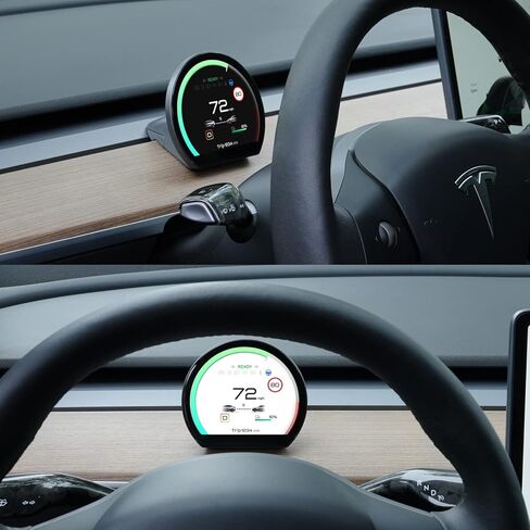 Novozopai Tesla Head up Display for Model 3/Y Instrument Cluster Display,Support Autopilot Nag/Sync-Info,No Block AC-Vents,High-End Mini 3.6" Screen Design Tesla HUD Accessories,Plug&Play. in Kuwait
