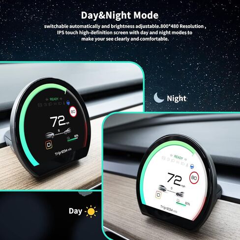 Novozopai Tesla Head up Display for Model 3/Y Instrument Cluster Display,Support Autopilot Nag/Sync-Info,No Block AC-Vents,High-End Mini 3.6" Screen Design Tesla HUD Accessories,Plug&Play. in Kuwait