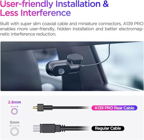 【الحزمة: A139PRO 2CH + HK3-C كابل سلكي + جهاز تحكم عن بعد بلوتوث 】 VIOFO 4K HDR Dash Cam أمامية وخلفية A139 Pro 2CH، مستشعر STARVIS 2 IMX678، رؤية ليلية رائعة، Ultra HD 4K + 1080P Dashcam للسيارة in Kuwait