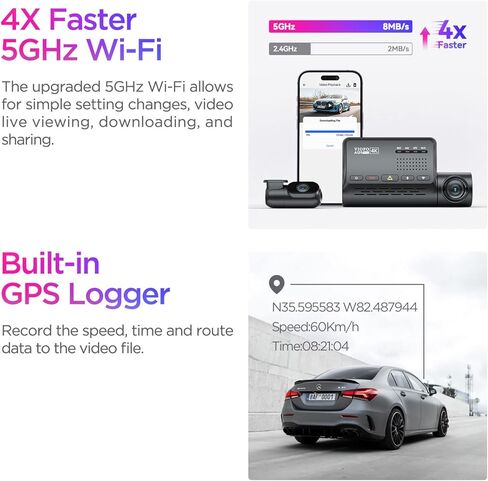 【الحزمة: A139PRO 2CH + HK3-C كابل سلكي + جهاز تحكم عن بعد بلوتوث 】 VIOFO 4K HDR Dash Cam أمامية وخلفية A139 Pro 2CH، مستشعر STARVIS 2 IMX678، رؤية ليلية رائعة، Ultra HD 4K + 1080P Dashcam للسيارة in Kuwait