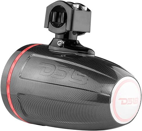 DS18 Hydro NXL-X6TP/BK مقاس 6.5 بوصة للرياضات البحرية والرياضات القوية، مكبرات صوت برجية مقاومة للماء مع مصابيح LED RGB مدمجة 300 وات 4 أوم - رائعة للقوارب ورياضات السيارات وجيب ATV وUTV باللون الأسود (زوج) in Kuwait