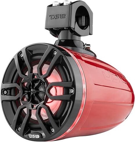 DS18 Hydro NXL-X6TP/BK 6.5" Marine & Powersports Water Resistant Wakeboard Tower Pods Speakers with Integrated RGB LED Lights 300 Watts 4 Ohms - Great for Boats Motorsports Jeep ATV & UTV Black (Pair) in Saudi Arabia