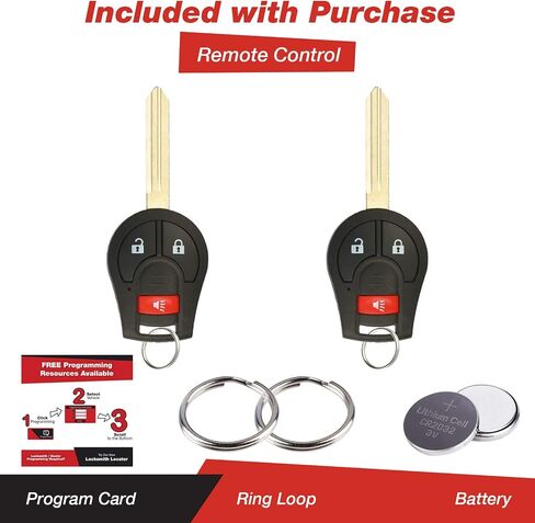 KeylessOption دخول بدون مفتاح للتحكم عن بعد للسيارة غير مقطوعة لمفتاح الإشعال لـ CWTWB1U751 (عبوة من 2) in Kuwait