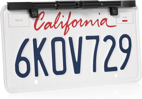 Ultra Slim Bar-Type License Plate Backup Camera with Active Parking Lines (Black) in Kuwait