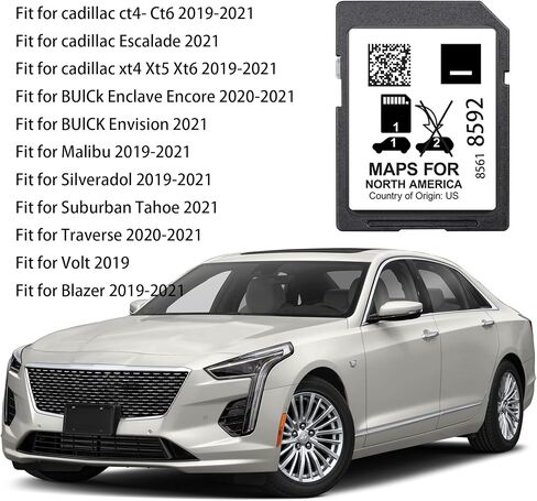 85618592 2023 خريطة بطاقة SD للملاحة المحدثة المتوافقة مع GM GMC Acadia Canyon Sierra Yukon Cadillac Ct4 Ct5 Ct6 Buick Enclave Encore USA/CAN/MEX in Kuwait