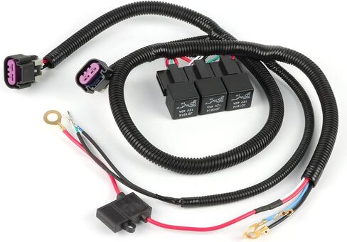 Hotwin المزدوج الكهربائية مروحة الأسلاك تسخير متوافق مع GM 1999-2006 ECU التحكم الكهربائية مروحة التبريد الأسلاك تسخير عدة، أداة تسخير الأسلاك 7L5533A226T in Kuwait