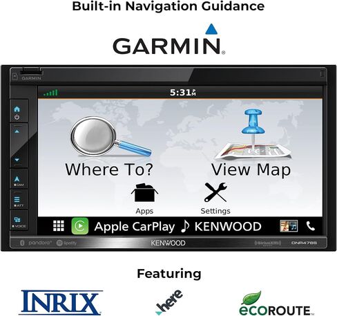 KENWOOD DNR476S 6.8" Car Stereo, Garmin Navigation Built in, Inrix Traffic Service, CarPlay and Android Auto, Bluetooth, (Does Not Play DVD's) in Saudi Arabia
