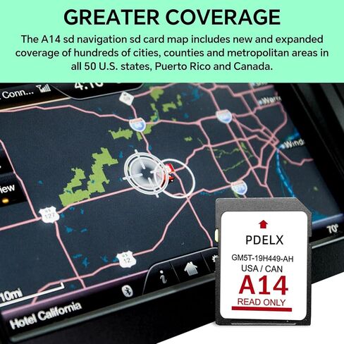 A14 لبطاقة Ford Navigation sd، متوافقة مع Ford Lincoln-GM5T-19H449-AH GM5T19H449AH، 2023 أحدث إصدار من بطاقة sd للملاحة مع خرائط الولايات المتحدة/كندا in Kuwait