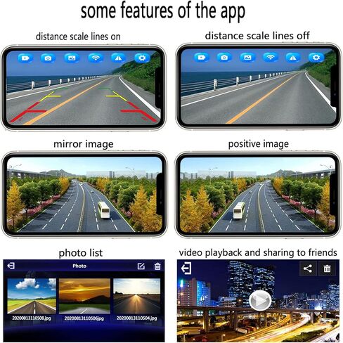 Casoda Wireless License Plate Backup Camera, Crystal Clear View Strong Signal Infrared Night Vision Suitable for Car Truck SUV Pickup Trailer Van Camper in Kuwait