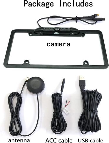 Casoda Wireless License Plate Backup Camera, Crystal Clear View Strong Signal Infrared Night Vision Suitable for Car Truck SUV Pickup Trailer Van Camper in Kuwait