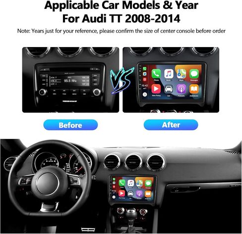 ستيريو سيارة Android 11 مع Apple Carplay اللاسلكي Android Auto for Audi TT MK2 8J 2008-2012 راديو السيارة مع شاشة لمس 9 بوصة 2 جيجابايت + 32 جيجابايت نظام ملاحة GPS واي فاي HiFi Bluetooth FM كاميرا احتياطية لمستقبلات الصوت in Saudi Arabia