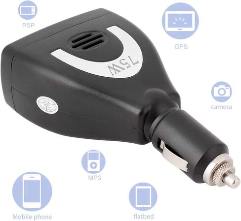 فيدون محول طاقة للسيارة 75 واط تيار مستمر 12 فولت 100-240 فولت تيار متردد محول USB in Saudi Arabia