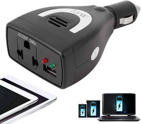 فيدون محول طاقة للسيارة 75 واط تيار مستمر 12 فولت 100-240 فولت تيار متردد محول USB in Saudi Arabia