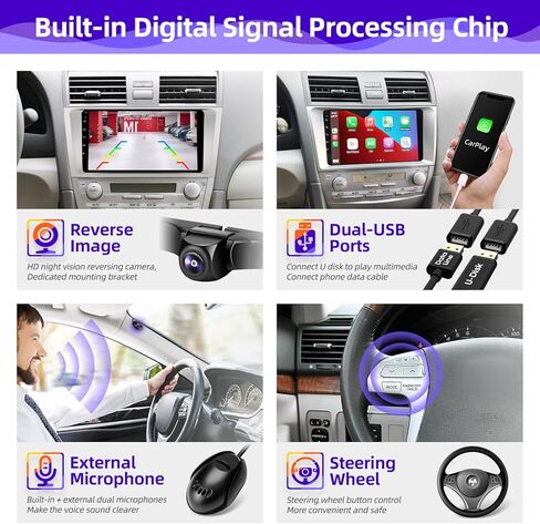 راديو سيارة اندرويد 10 من سي جي او جي سي متوافق مع اندرويد اوتو لاسلكي كاربلاي لتويوتا كامري 2007 2008 2009 2010 2011 ثماني النواة 1280X720 IPS شاشة لمس ستيريو بلوتوث GPS مشغل وسائط in Kuwait