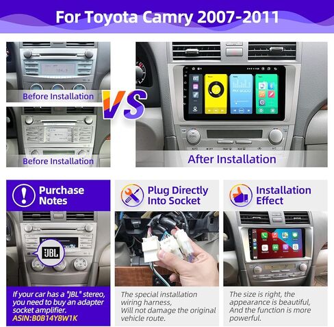 راديو سيارة اندرويد 10 من سي جي او جي سي متوافق مع اندرويد اوتو لاسلكي كاربلاي لتويوتا كامري 2007 2008 2009 2010 2011 ثماني النواة 1280X720 IPS شاشة لمس ستيريو بلوتوث GPS مشغل وسائط in Kuwait