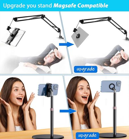 Magnetic Ball Mount Adapter Compatible with MagSafe, 360 Degree Rotate Mout Base Fit All 17mm/0.67inch Ball Joint Car Phone Holder, Compatible with All Phones in Kuwait