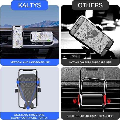 حامل الهاتف الخليوي Karltys لسيارة Toyota RAV4 2013-2018 ملحقات السيارة حامل الهاتف المحمول حامل فتحة تهوية للهواتف مقاس 4-7 بوصات حافظة سميكة صديقة للبيئة وحامل قابل للتعديل بالكامل in Kuwait