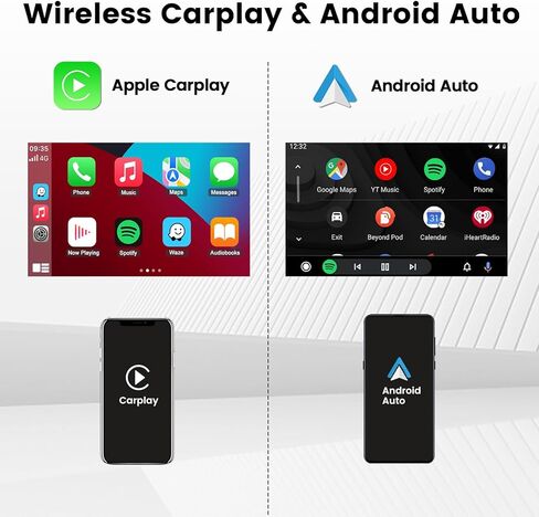 نظام تشغيل Android 13 ستيريو للسيارة مزدوج Din لاسلكي Apple Carplay وAndroid Auto شاشة لمس 10.1 بوصة راديو سيارة مع نظام ملاحة GPS RCA USB وكاميرا احتياطية 23 سمة لواجهة المستخدم in Kuwait