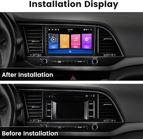 نظام تشغيل Android 13 ستيريو للسيارة مزدوج Din لاسلكي Apple Carplay وAndroid Auto شاشة لمس 10.1 بوصة راديو سيارة مع نظام ملاحة GPS RCA USB وكاميرا احتياطية 23 سمة لواجهة المستخدم in Kuwait