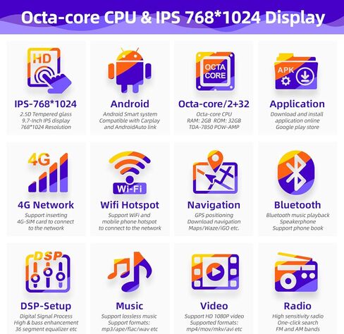 راديو السيارة CGOGC Android10 متوافق مع Carplay Android Auto 8core TouchScreen Stereo Bluetooth GPS Navigation Backup Camera Media Play T Style Head Unit لسيارة شيفروليه تشيفي كروز 2009-2015 in Kuwait