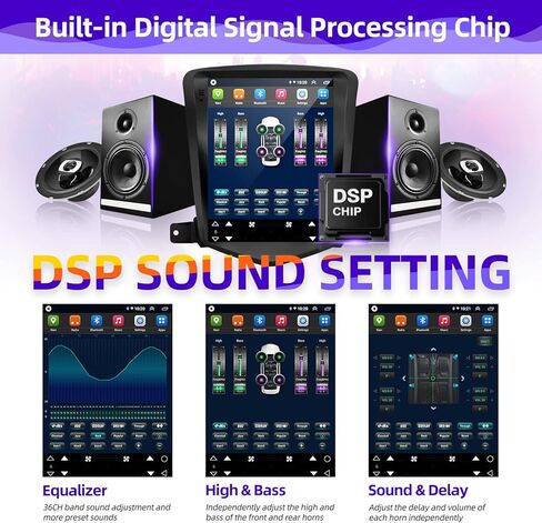 راديو السيارة CGOGC Android10 متوافق مع Carplay Android Auto 8core TouchScreen Stereo Bluetooth GPS Navigation Backup Camera Media Play T Style Head Unit لسيارة شيفروليه تشيفي كروز 2009-2015 in Kuwait