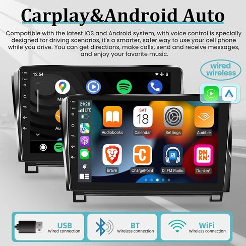 Android Car Radio for Toyota Tundra 2007-2013 and Sequoia 2008-2019 with JBL Harness, DSP Wireless Apple Carplay & Android Auto 10.1 Inch Touchscreen Stereo GPS WiFi + Backup Camera 2+32G in Saudi Arabia