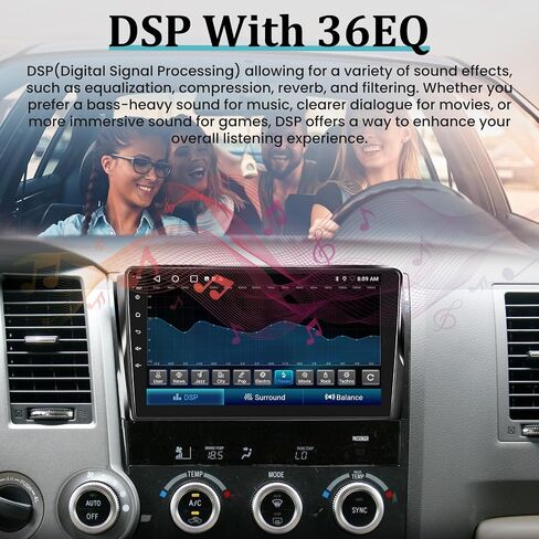 Android Car Radio for Toyota Tundra 2007-2013 and Sequoia 2008-2019 with JBL Harness, DSP Wireless Apple Carplay & Android Auto 10.1 Inch Touchscreen Stereo GPS WiFi + Backup Camera 2+32G in Saudi Arabia