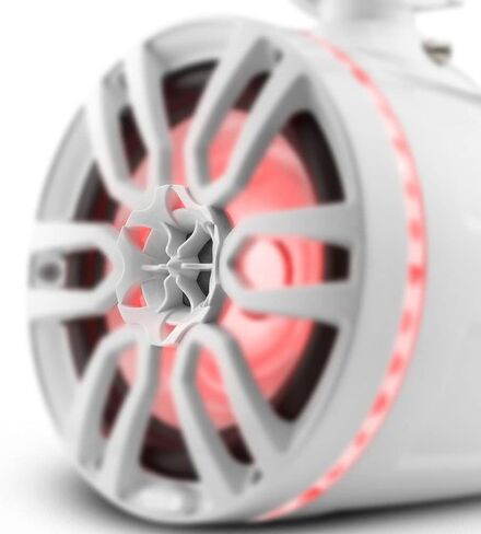 DS18 NXL-X8TP/BK Hydro 8 بوصات مكبرات صوت أبراج واكيبورد مقاومة للماء البحرية مع مصابيح LED RGB مدمجة - 375 واط بحد أقصى 125 واط RMS 4 أوم - رائعة للقوارب ورياضات السيارات وجيب ATV وUTV - زوج in Kuwait