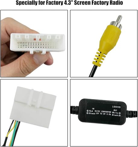 حزام أسلاك الاحتفاظ بالكاميرا الاحتياطية UX-NI006 من Autokemat لمركبات نيسان مختارة، يناسب Frontier Altima Murano Rogue Titan Juke Sentra Cube Quest Leaf (يتضمن محول 12 فولت إلى 6 فولت) in Kuwait