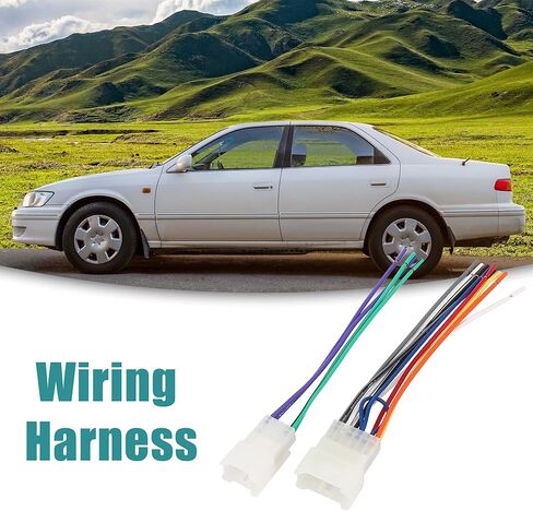 ACROPIX Car CD Player Wiring Harness Set Speaker Wire Adapter Fit for Toyota Camry White in Saudi Arabia