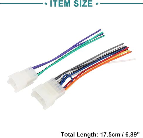 ACROPIX Car CD Player Wiring Harness Set Speaker Wire Adapter Fit for Toyota Camry White in Saudi Arabia