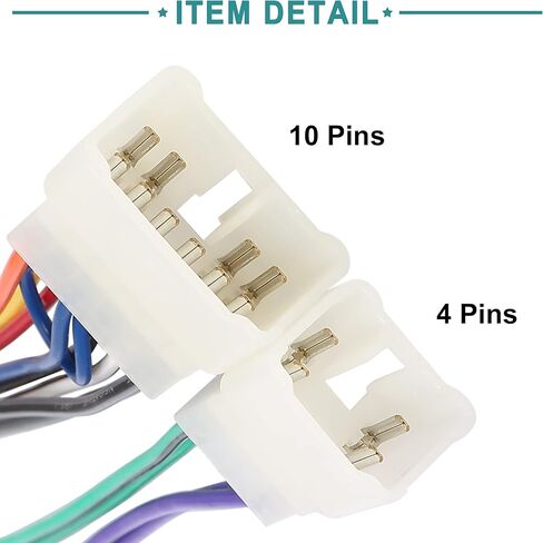 ACROPIX Car CD Player Wiring Harness Set Speaker Wire Adapter Fit for Toyota Camry White in Saudi Arabia