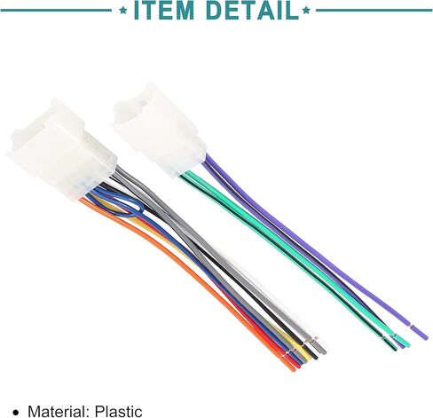 ACROPIX Car CD Player Wiring Harness Set Speaker Wire Adapter Fit for Toyota Camry White in Saudi Arabia