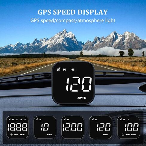شاشة Wiiyii Car HUD Head Up Display M7، مقياس ذكي OBD/GPS، سرعة القيادة، عدد دورات المحرك في الدقيقة، الجهد الكهربي، درجة حرارة الماء، إلخ..، تعمل بشكل رائع لجميع السيارات in Saudi Arabia