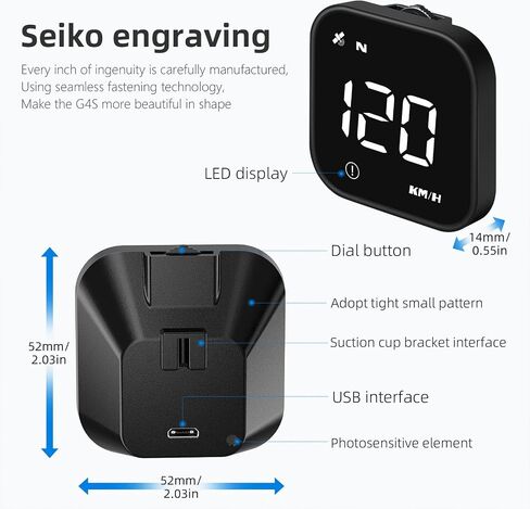 شاشة Wiiyii Car HUD Head Up Display M7، مقياس ذكي OBD/GPS، سرعة القيادة، عدد دورات المحرك في الدقيقة، الجهد الكهربي، درجة حرارة الماء، إلخ..، تعمل بشكل رائع لجميع السيارات in Saudi Arabia