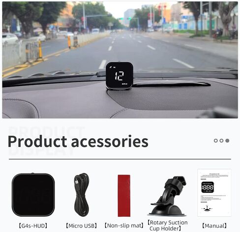 شاشة Wiiyii Car HUD Head Up Display M7، مقياس ذكي OBD/GPS، سرعة القيادة، عدد دورات المحرك في الدقيقة، الجهد الكهربي، درجة حرارة الماء، إلخ..، تعمل بشكل رائع لجميع السيارات in Saudi Arabia